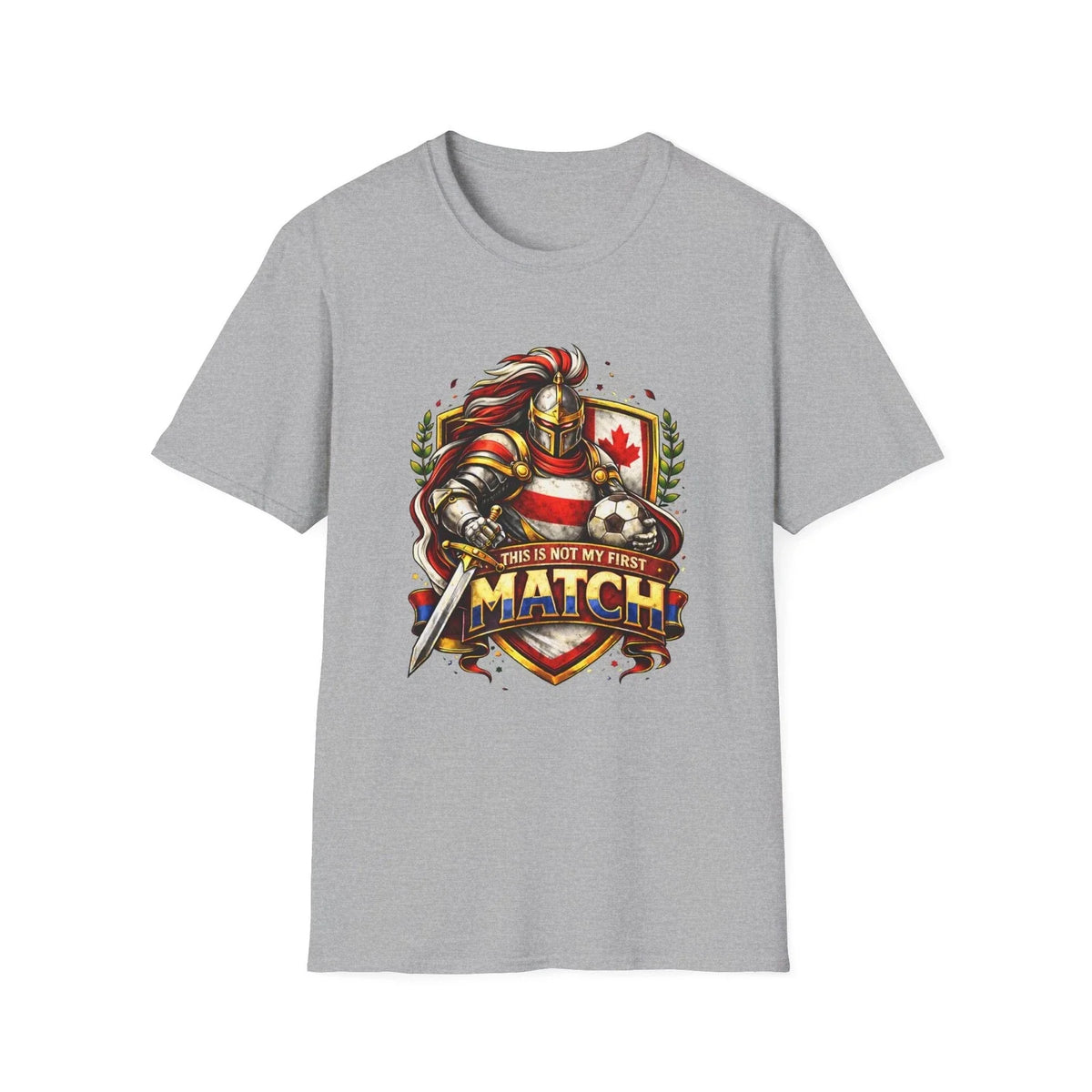 Canada Soccer Knight Shield T-Shirt This Is Not My First Match Football Tee
