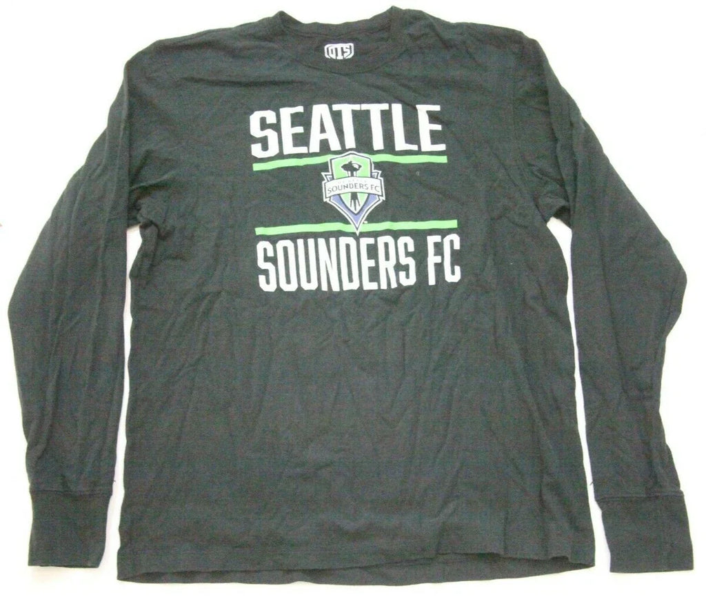 OTS Seattle Sounders Black White Graphic T-Shirt Top Large Cotton Men's Tee GG10