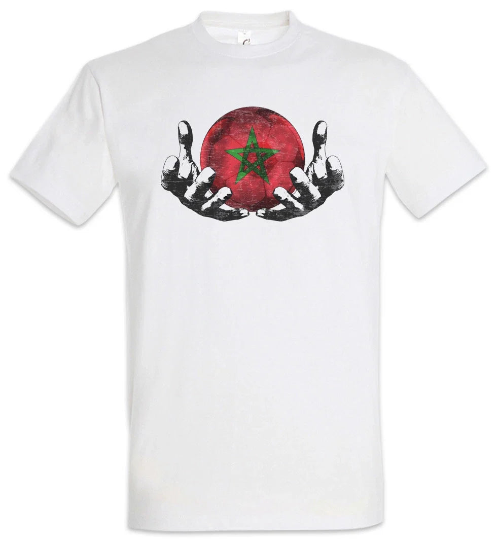 Morocco Football Magic Ball T-Shirt moroccan Soccer Flag World Championship