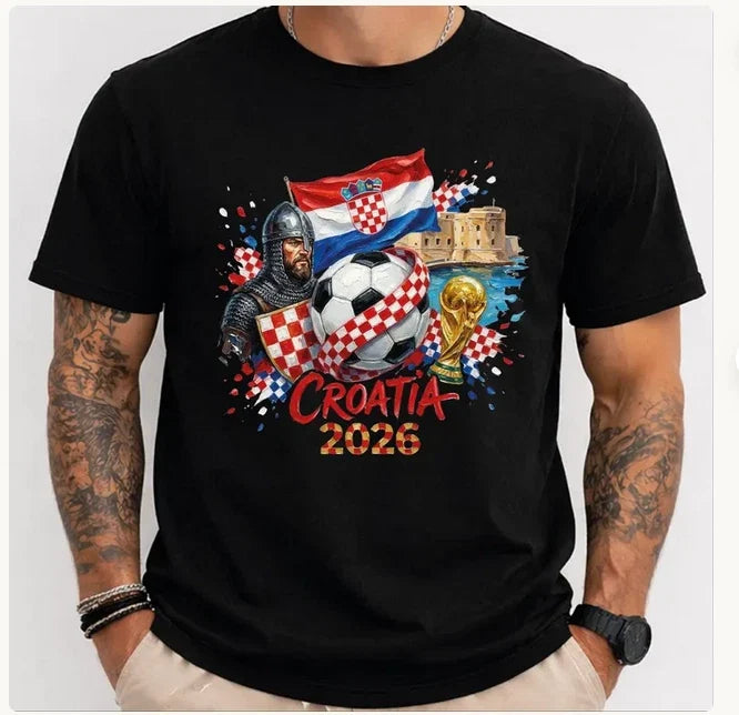 Croatia 2026 World Cup Shirt Soccer T Shirt Croatian Flag Football Tee Futbol