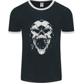 A Football Skull Footy Soccer Mens Ringer T-Shirt FotL