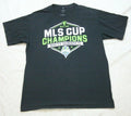 MLS Seattle Sounders Black Graphic Crewneck Mans Cotton T-Shirt Top Large AA22