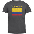 World Cup Distressed Flag Colombia Dark Heather Adult T-Shirt