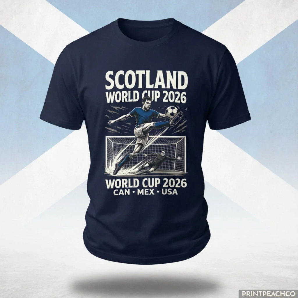 Scotland 2026 World Cup Overhead Kick Shirt Vintage Football Fan Tee Soccer Top