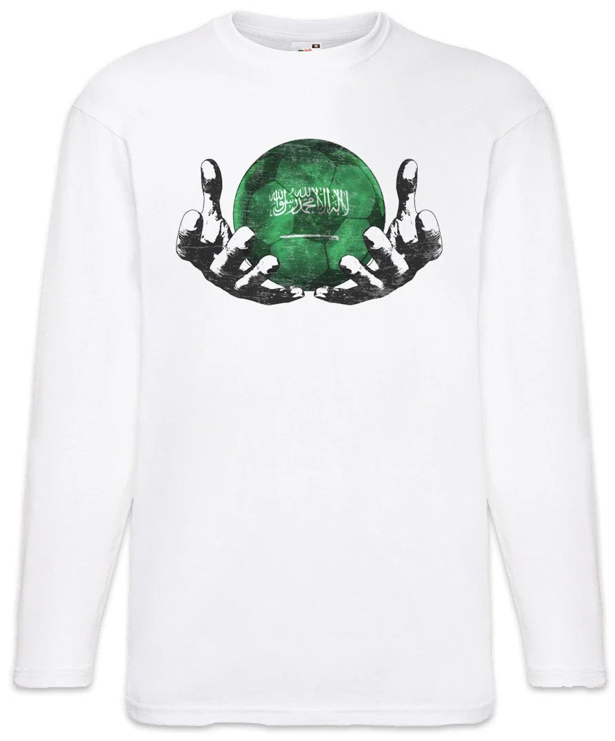Saudi Arabia Football Magic Ball Men Long Sleeve T-Shirt Soccer Flag World