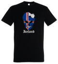 Iceland Football Skull I T-Shirt icelandic Soccer Flag Banner World Championship