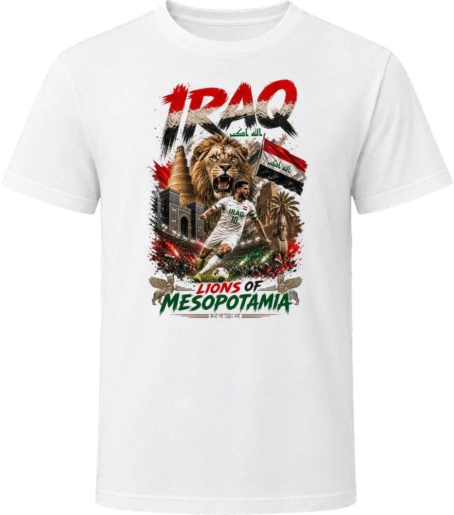 Iraq Lions of Mesopotamia Soccer Football 2026 National Pride T Shirt