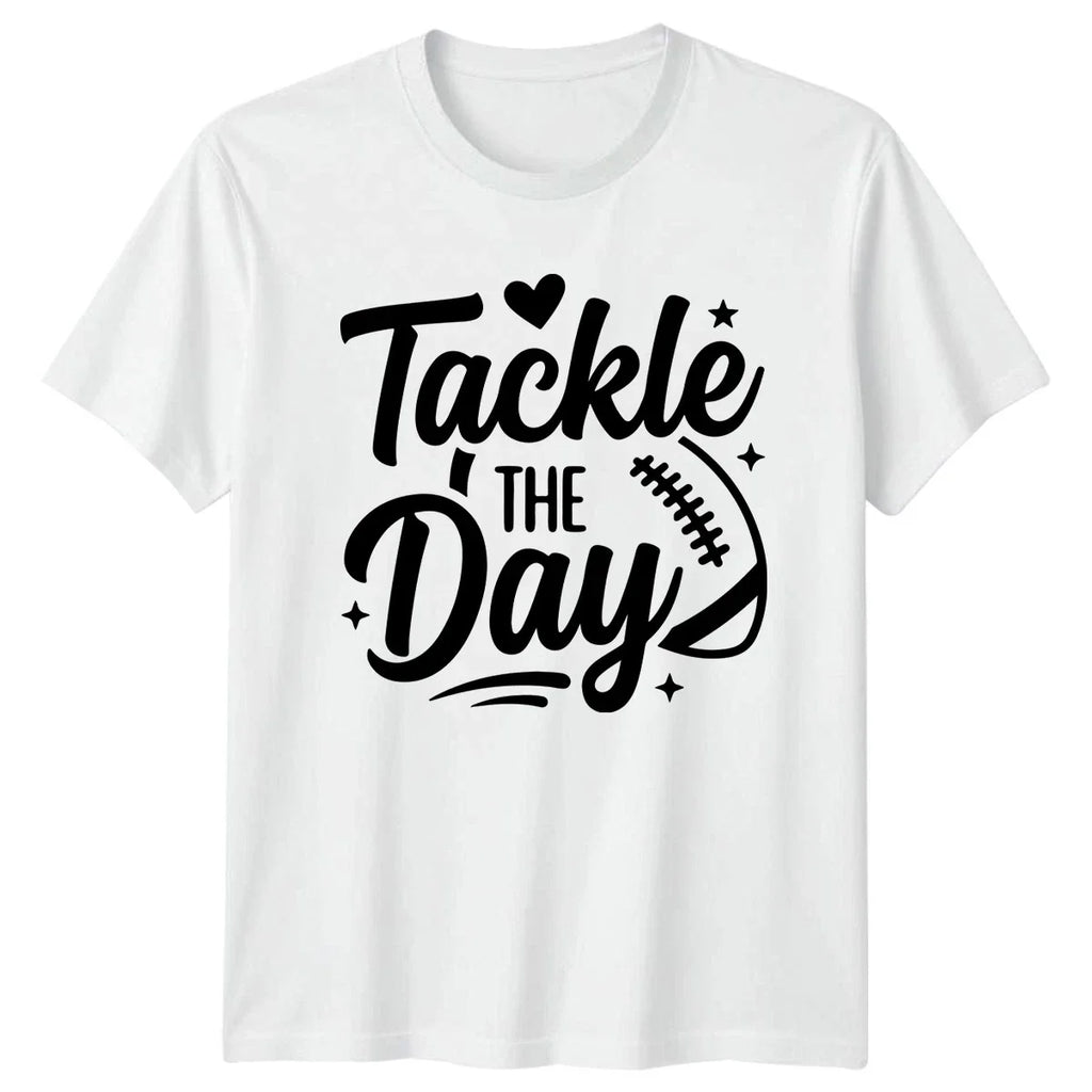 Tackle The Day Womens T-Shirt Game Day American Football 2026 Birthday