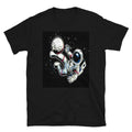 ASTRONAUT KICKING SOCCER BALL MOON FUN GRAPHIC Short-Sleeve Unisex T-Shirt