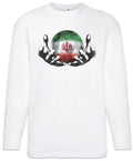 Iran Football Magic Ball Men Long Sleeve T-Shirt Iranian Soccer Flag World