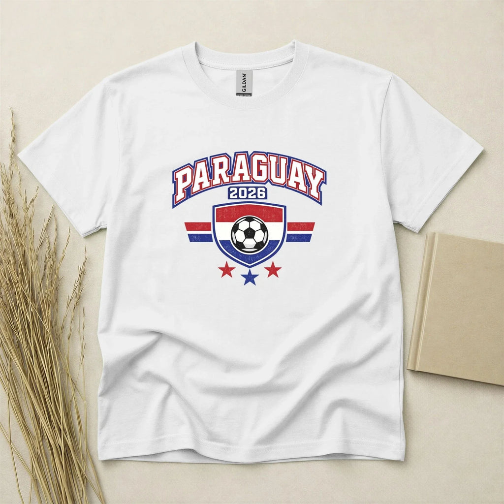 Paraguay 2026 Football Fan T Shirt Soccer Supporters Gildan Cotton Family