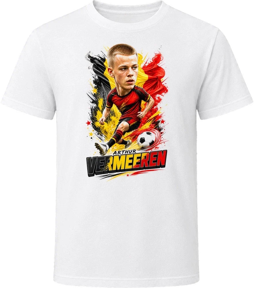 Arthur Vermeeren Belgium Soccer Caricature 2026 World Cup T Shirt