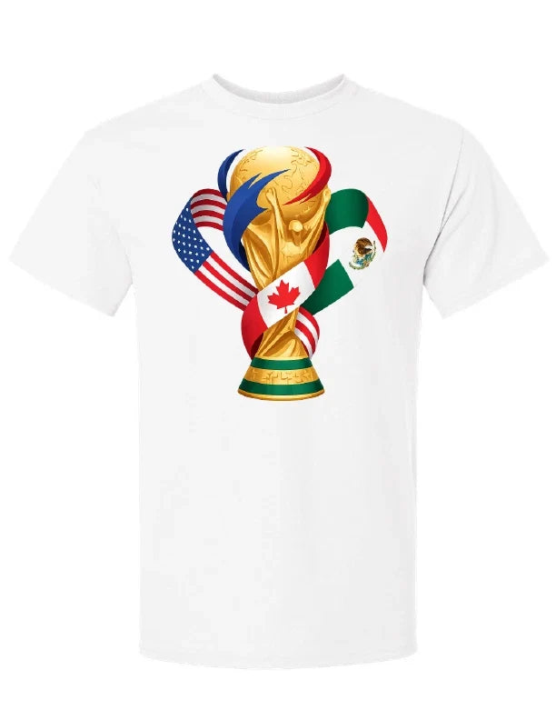 FIFA 2026  tee World Cup T-Shirt Soccer Graphic Tee USA Football Whiter tee