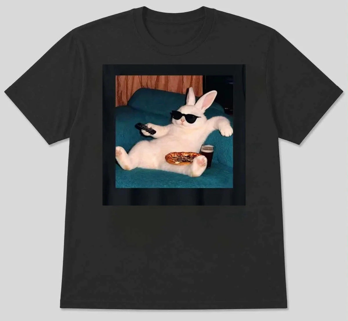 Lazy Bunny Meme Rabbit Graphic Print Unisex T-Shirt S M L XL 2 3 4 XL