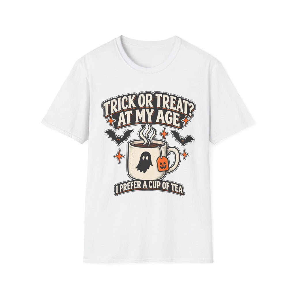 Trick Or Treat At My Age Halloween T Shirt Funny Tea Lover Retro Tee