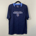 Fanatics Men MLS Kansas City Sporting Blue Short Sleeve Jersey Tee Size M Soccer
