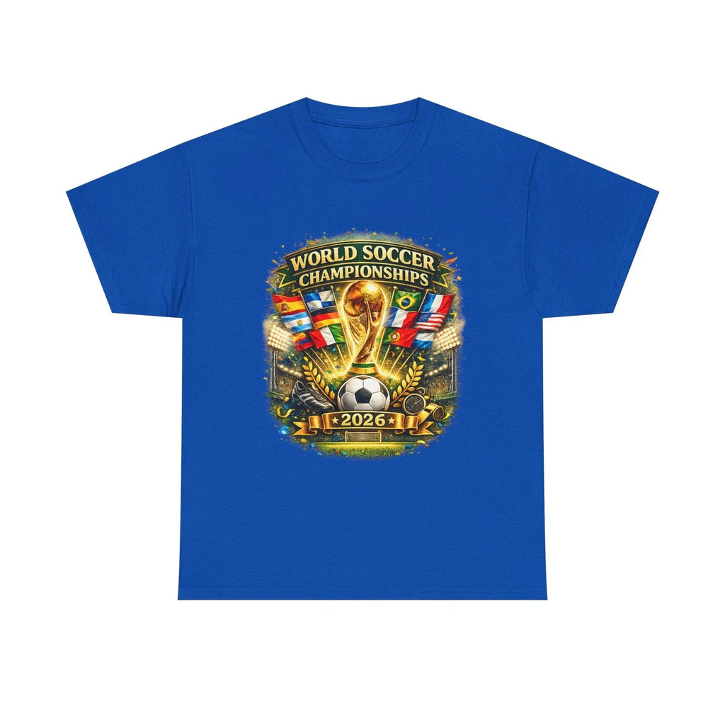 World Soccer Championships 2026 Tee | Soccer Trophy, Flags