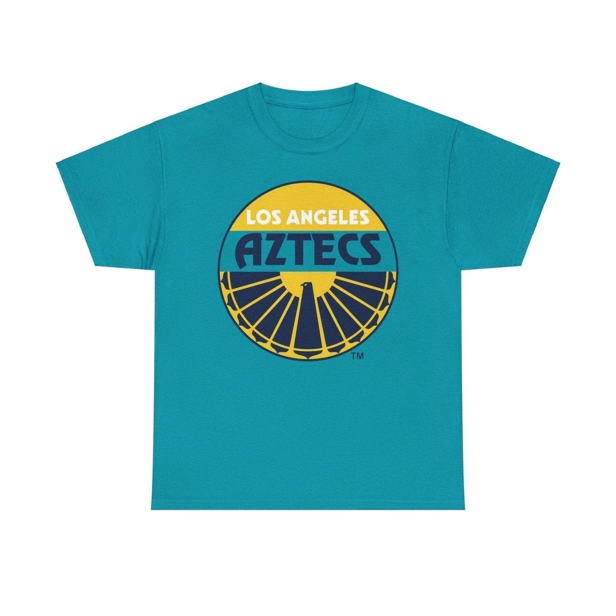 Los Angeles Aztecs Yellow Logo California Soccer Team T-shirt