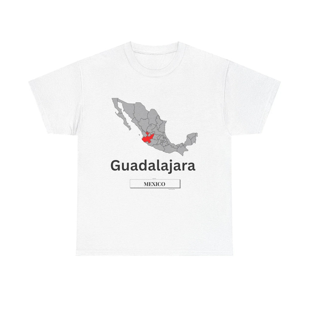 Guadalajara Mexico Map Graphic T-Shirt City Pride Soccer Fan Unisex Tee