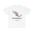 Guadalajara Mexico Map Graphic T-Shirt City Pride Soccer Fan Unisex Tee
