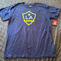 LA Galaxy MLS Soccer T-Shirt Adult Large Blue Short Sleeve Crew Neck Tee NWT