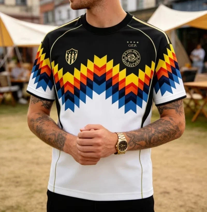 Germany Soccer Jersey World Cup 2026 Mens T-Shirt Retro 90 Black White S-3XL