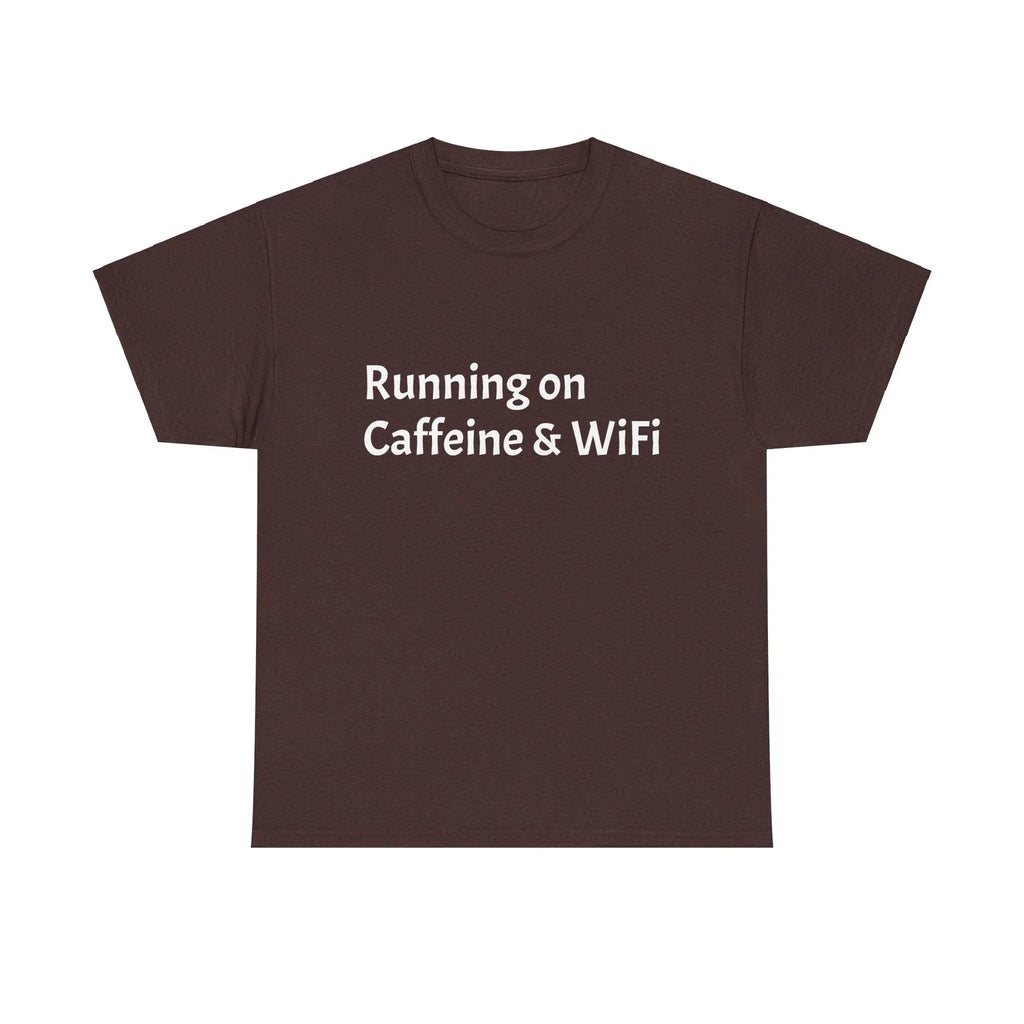 Caffeine & WiFi Tee, Funny Coffee Shirt, Unisex Tee, Gift for Caffeine Lover,
