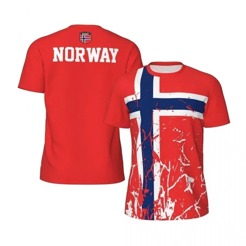 Norway T-Shirt Soccer Breathable Fooball Jersey World Cup 2026 Unisex