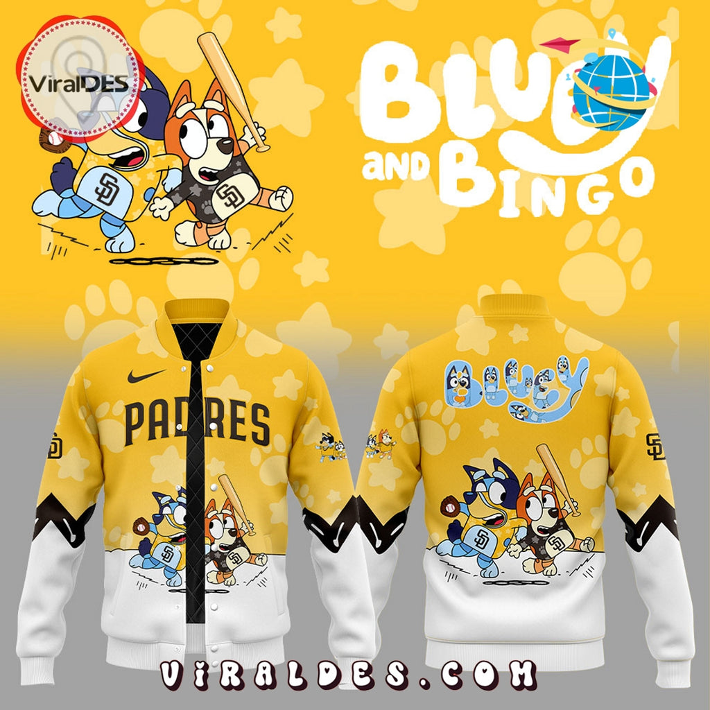 San Diego Padres Bluey and Bingo Baseball Jacket