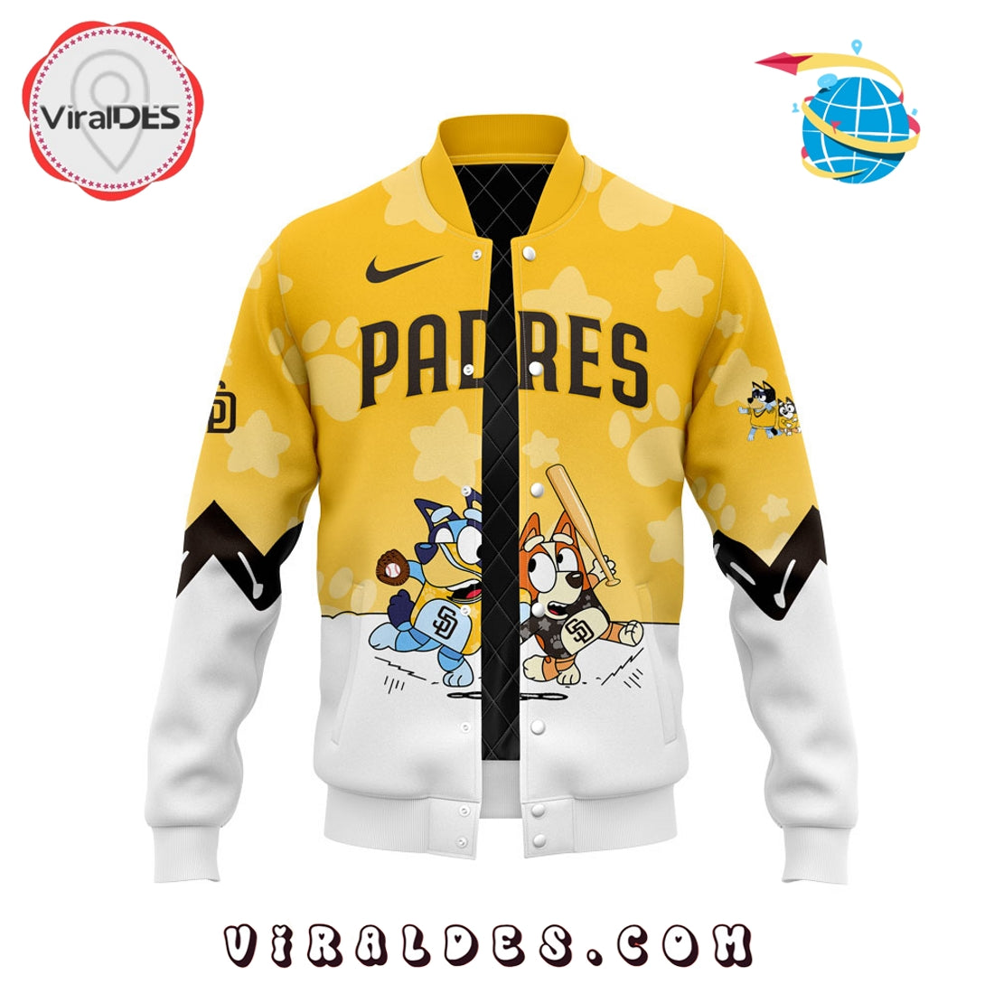San Diego Padres Bluey and Bingo Baseball Jacket