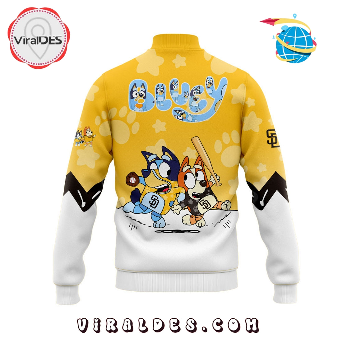 San Diego Padres Bluey and Bingo Baseball Jacket