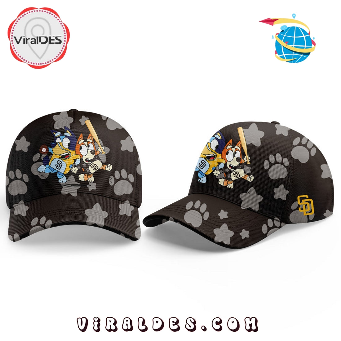 San Diego Padres Bluey and Bingo Brown Cap