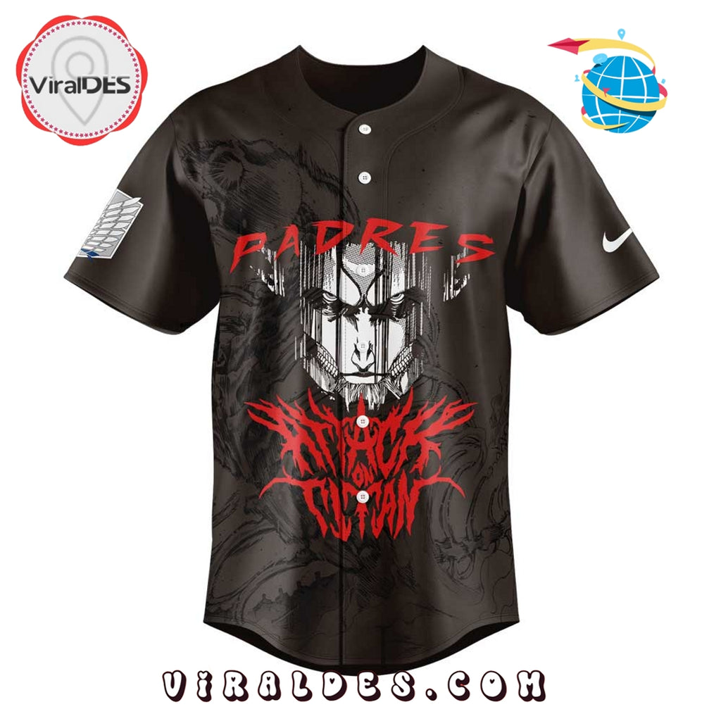 San Diego Padres x Attack on Titan Baseball Jersey