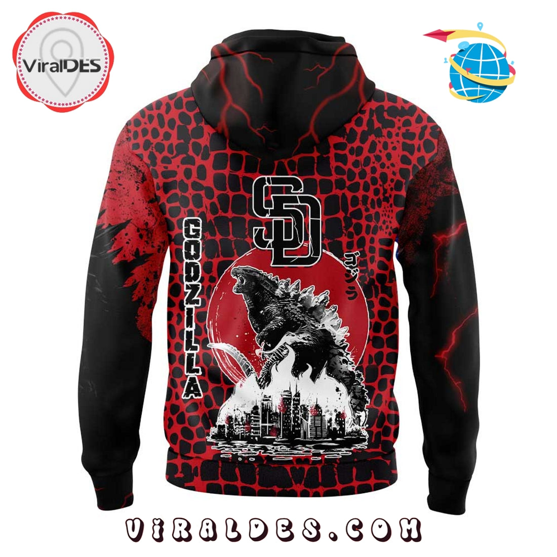 San Diego Padres x Godzilla Hoodie