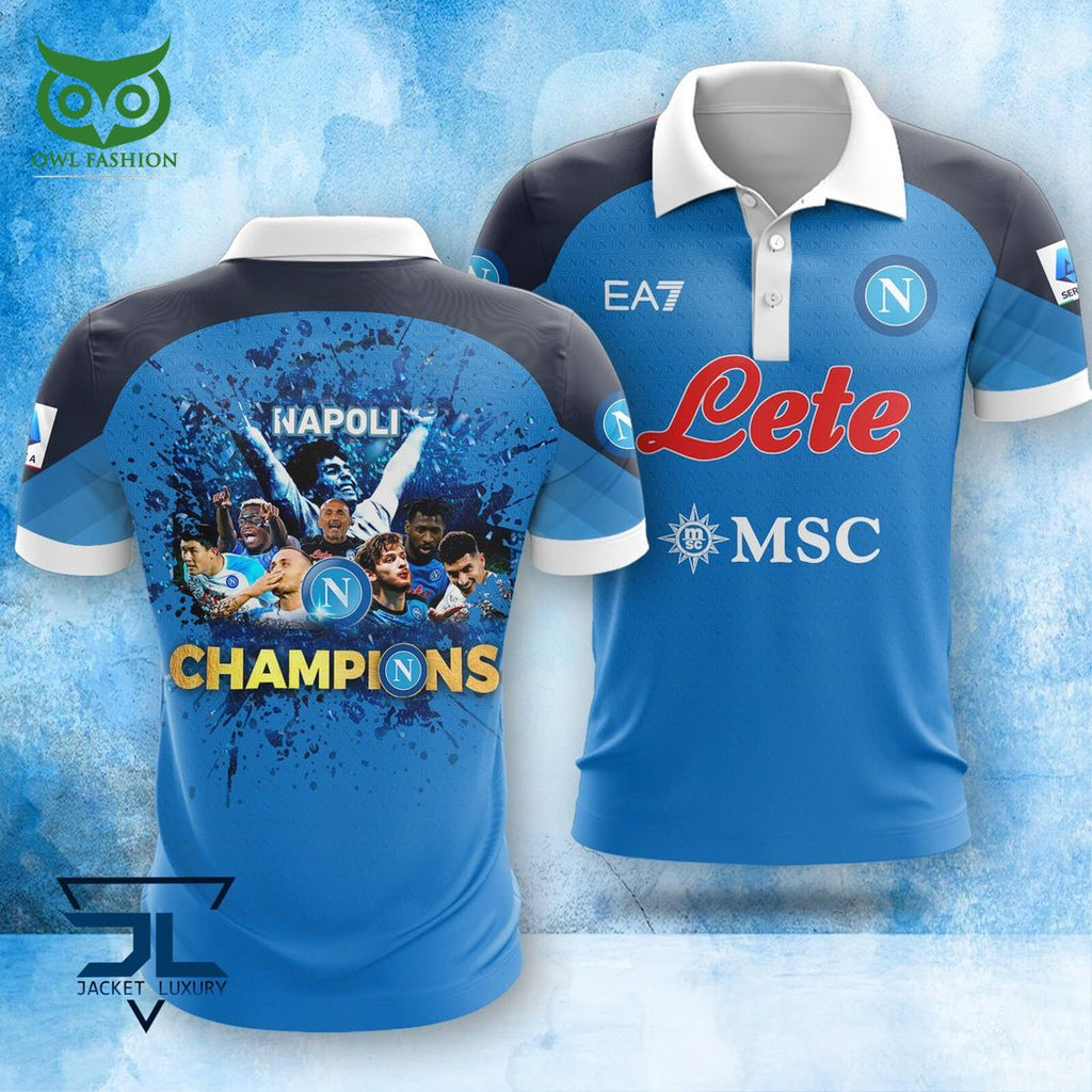 SSC Napoli Campioni d’Italia Serie A Blue 3D Shirt