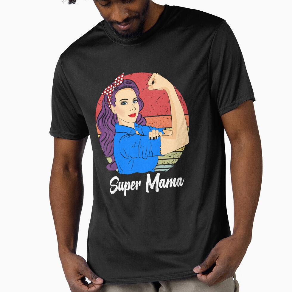 Super Mama Vintage Mother’s Day Sunset Retro Mama by ZNOVANNA
