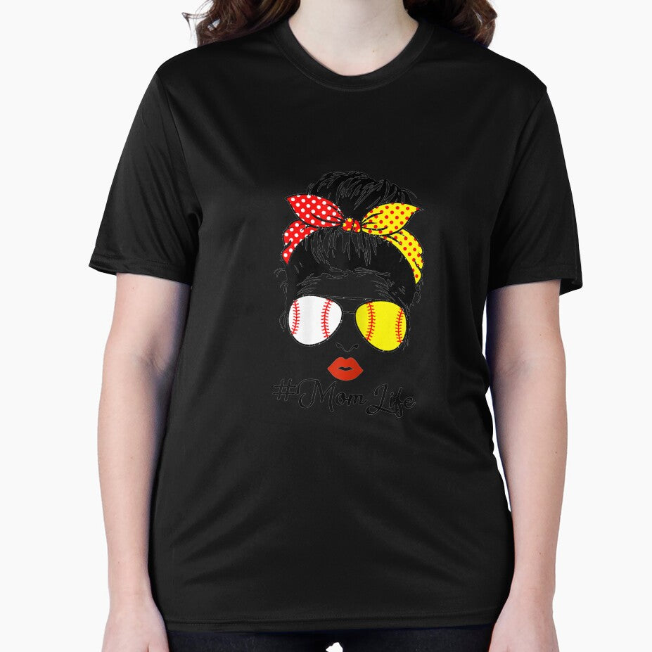 Baseball Softball Mom Bun Life by speakupandshine
