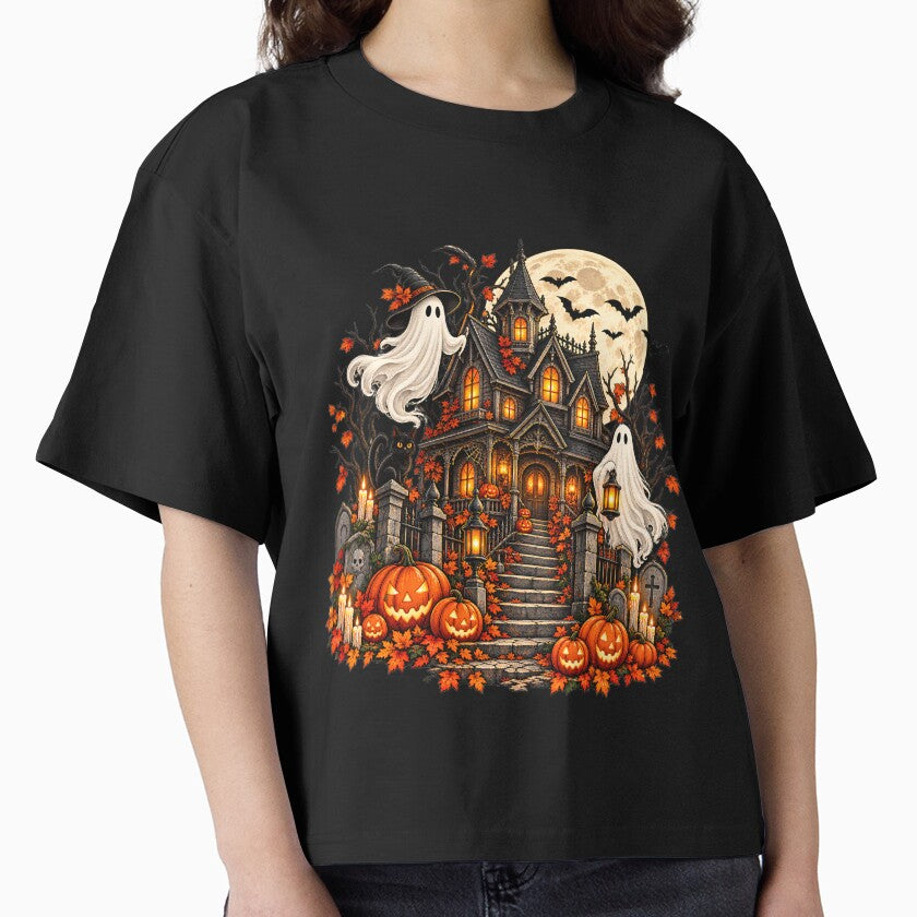 Spooky Haunted House Halloween by MysticCanvasAi