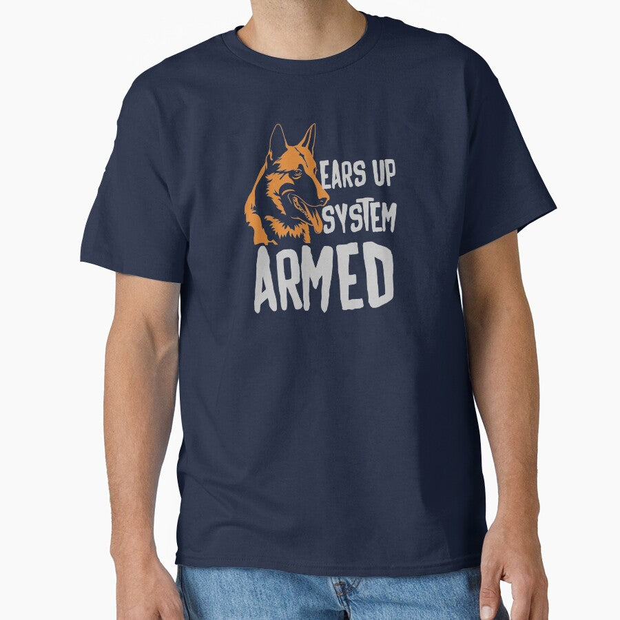 German Shepherd Ears Up System Armed Funny German Shepherd Dog Gift by mohmmed22