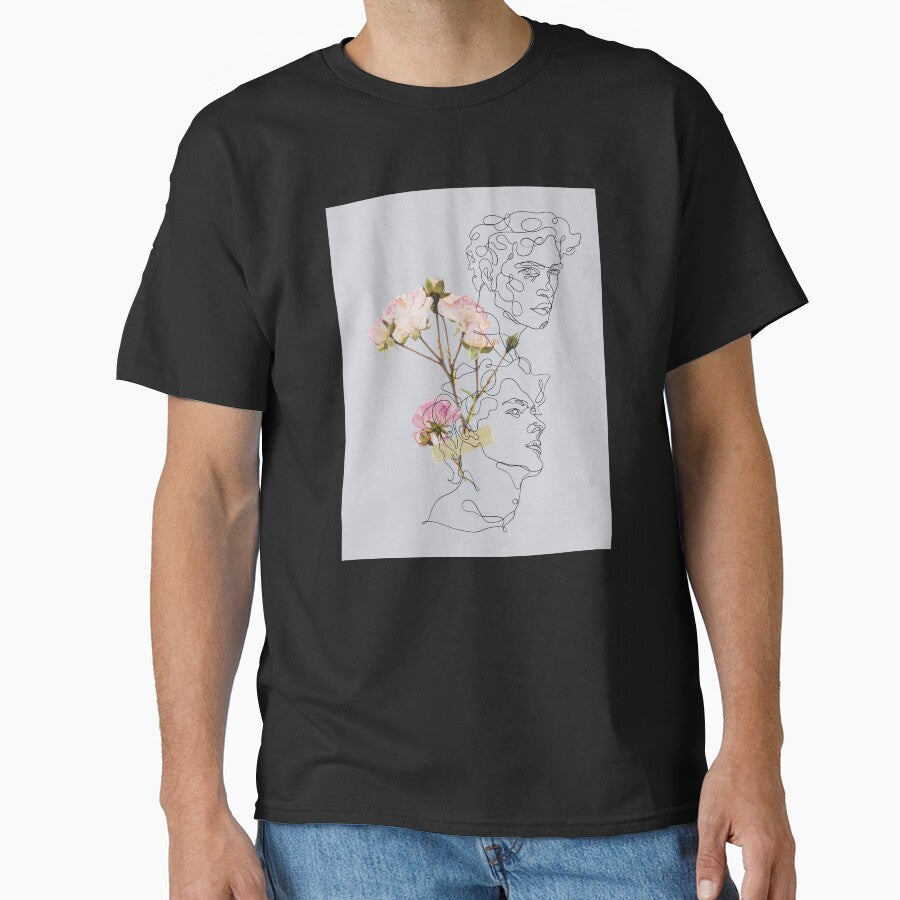 men outline and flowers by atlasbackache