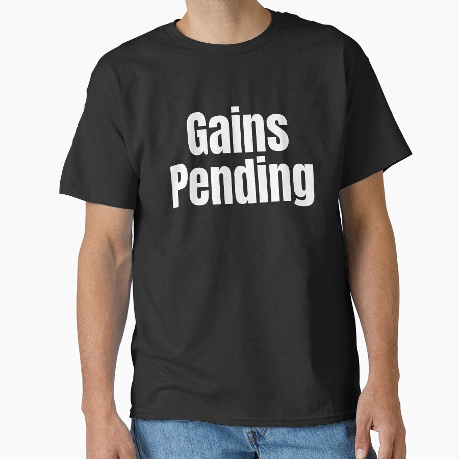 Gains Pending — Funny Gym Workout Humor by Nyxtron