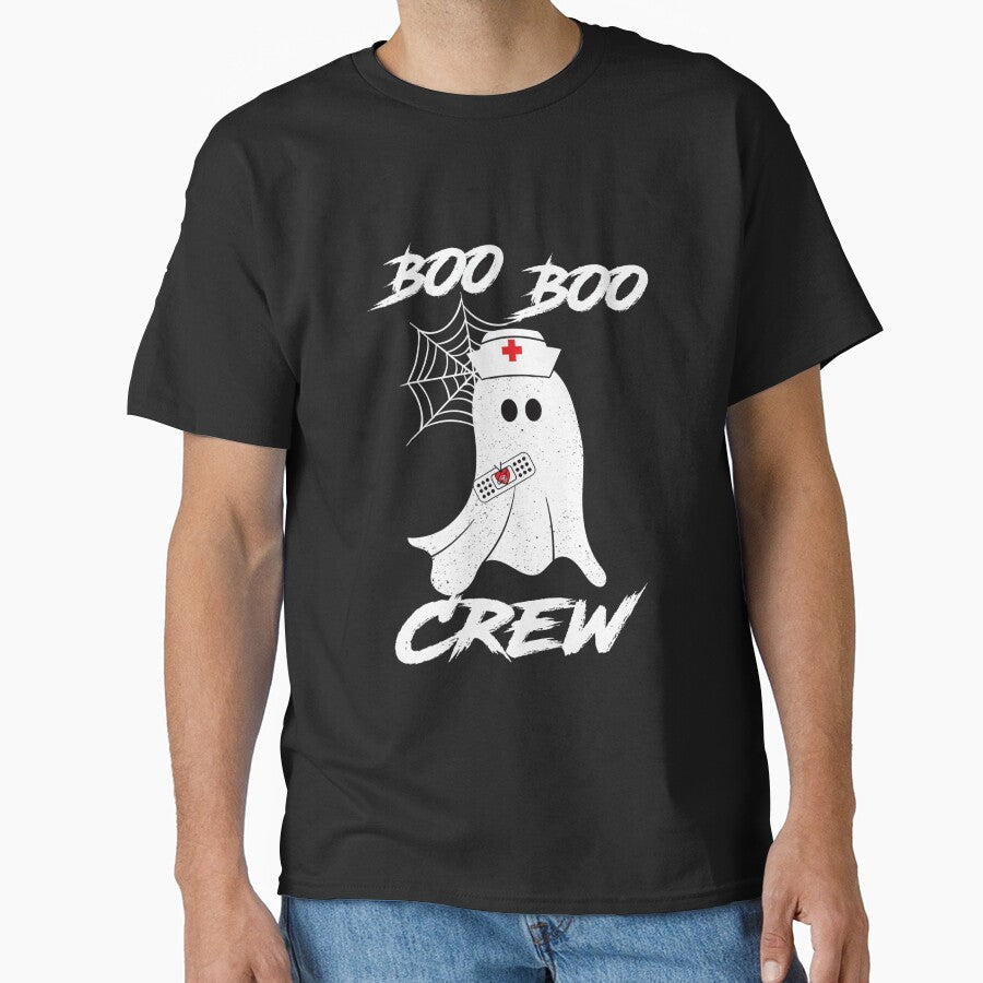 Boo Boo Crew Nurse Ghost Funny Halloween Costume by glynismalcolm