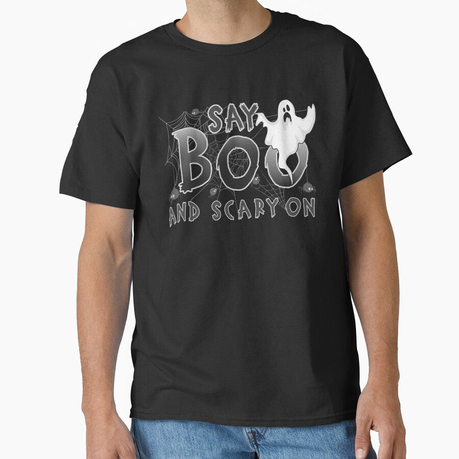 Say Boo and Scary on Halloween by onzpacesdesign