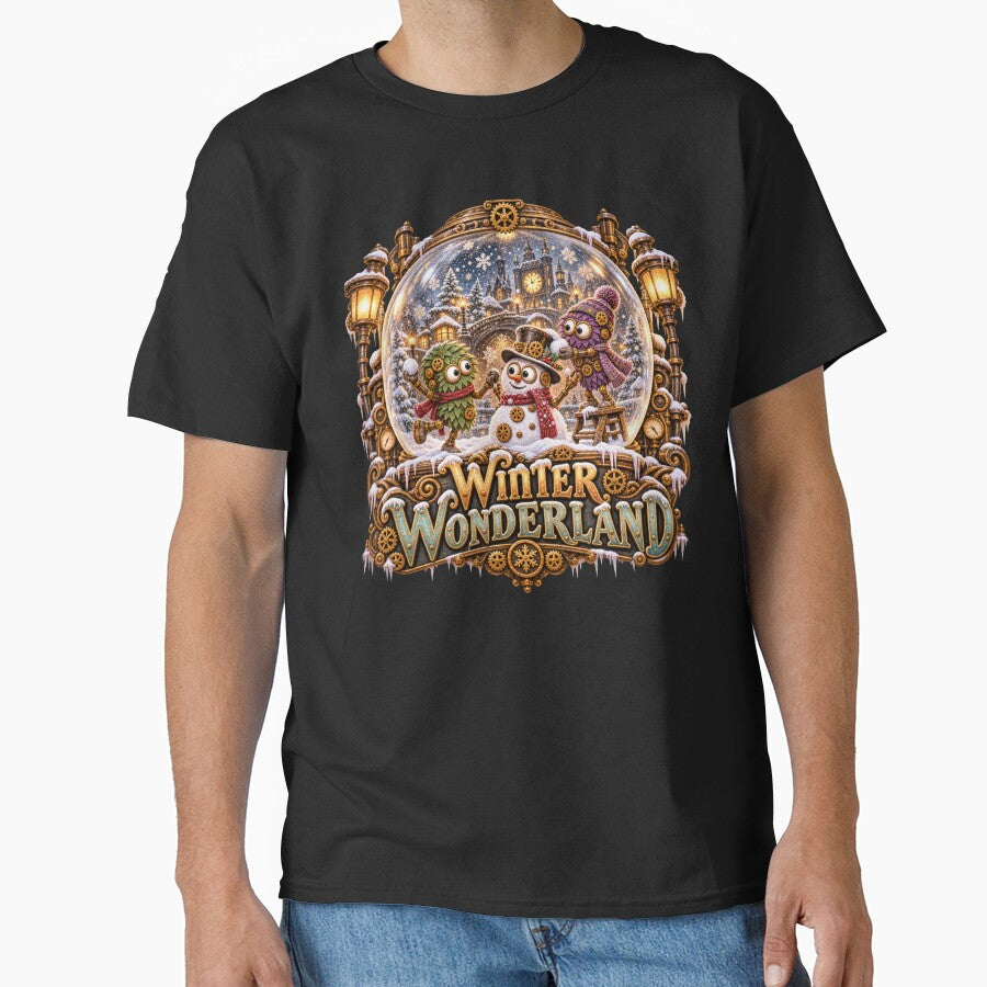 Snow Globe Winter Wonderland, Steampunk Christmas Art by TheThinglings