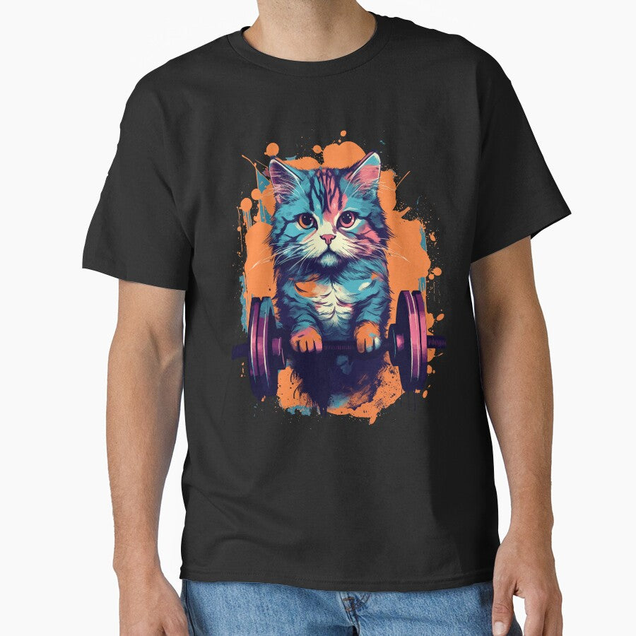 Gym, Workout or Fitness Gift Funny Cat in a Gym by KsuAnn