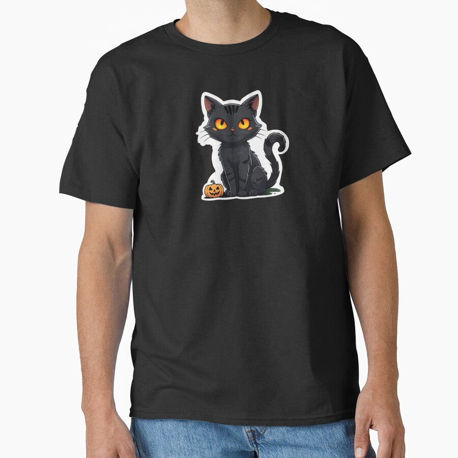 Black Cat with Pumpkin by LewpyG