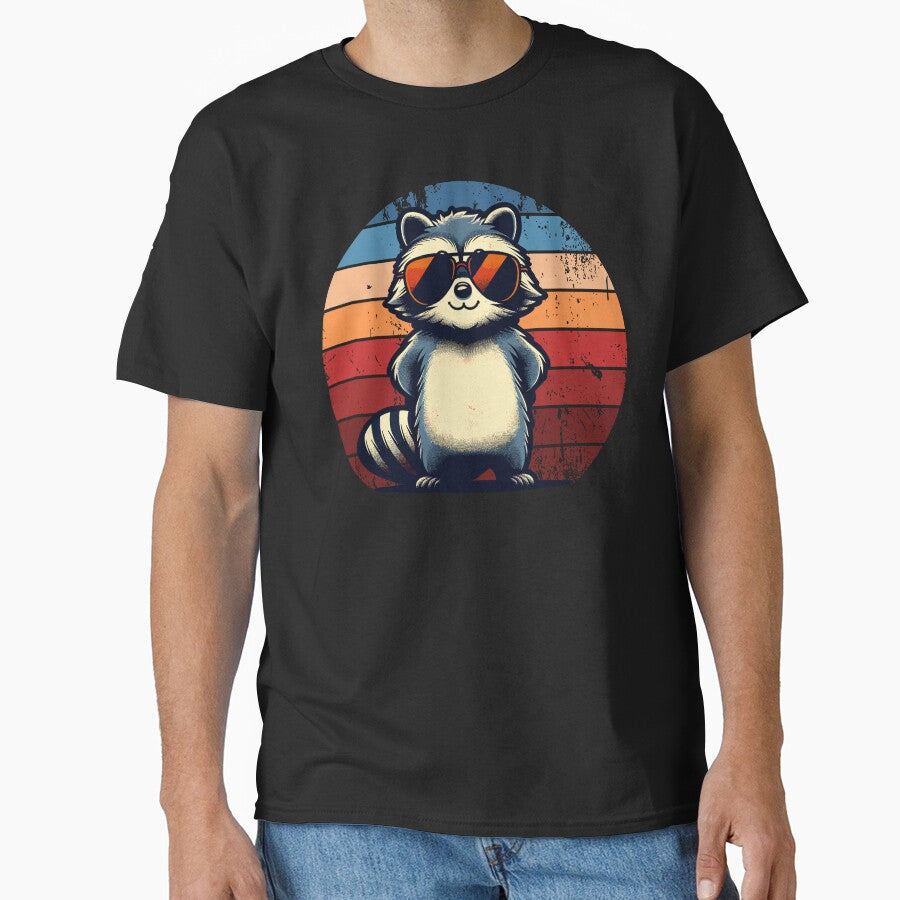 Cool Retro Raccoon in Sunglasses 70s 80s 90s Funny Raccoon by KsuAnn