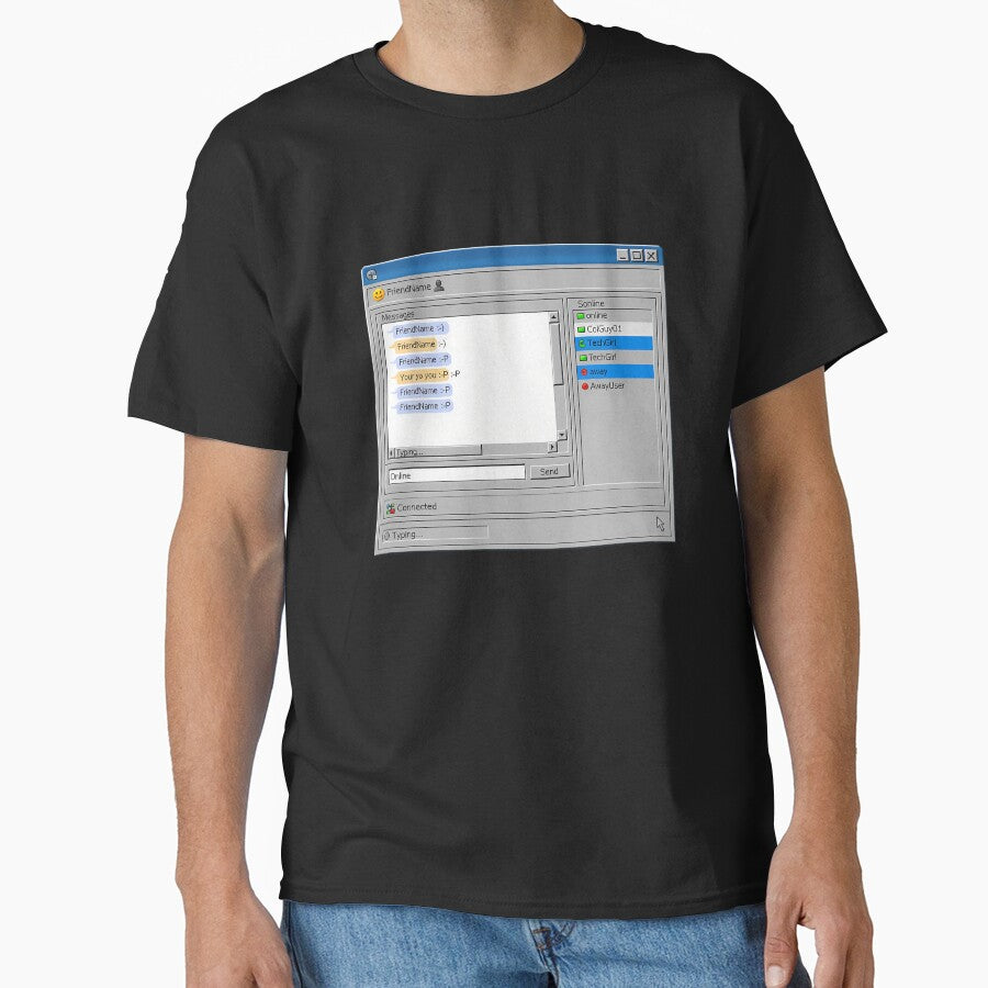 Retro Chat Window Instant Messenger 90s Online Communication Design by GiftsForge