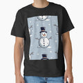 Cute Snowman Pattern With Hearts by SassyArtistry