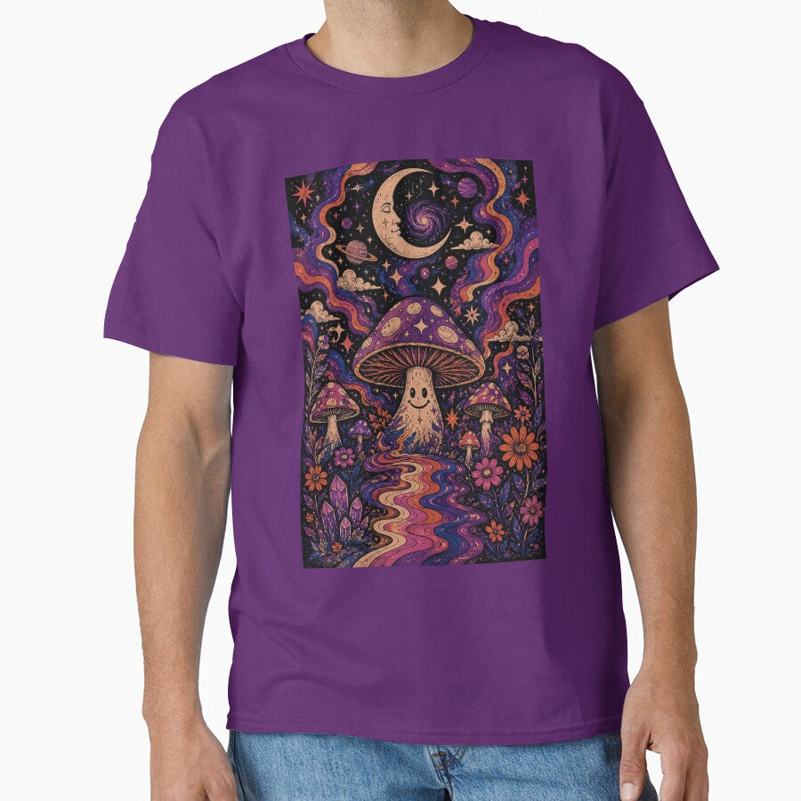 Retro Cosmic Mushroom Dreams by Wickhed